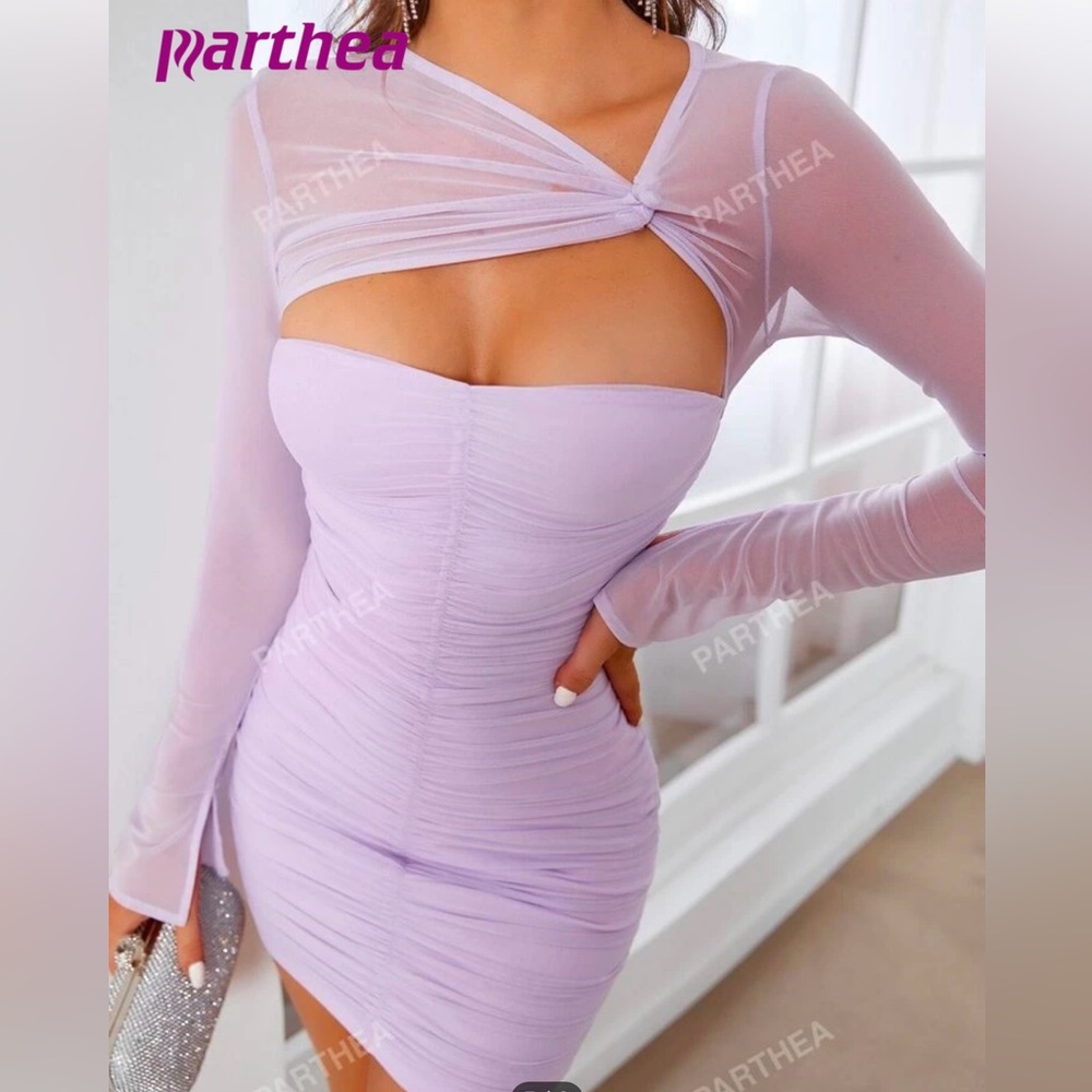 Beautiful ruched lavender dress never worn